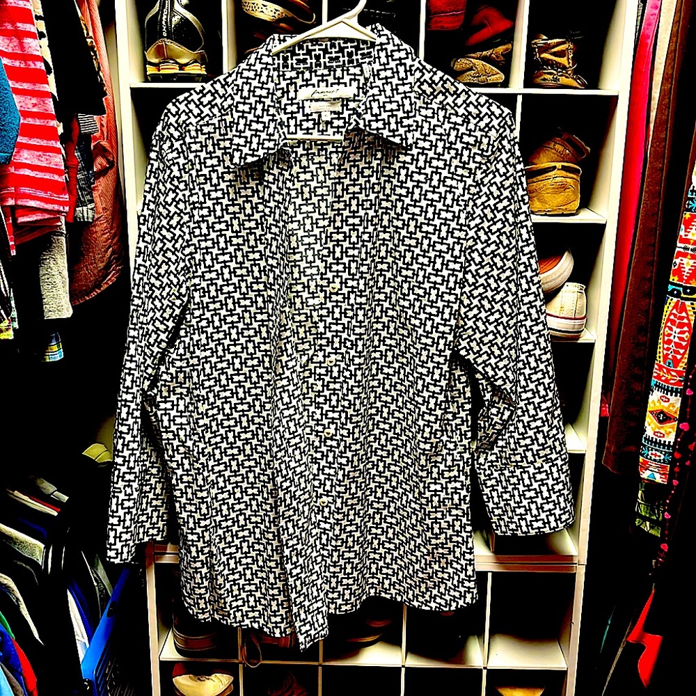 Foxcroft 3/4 button up Blouse